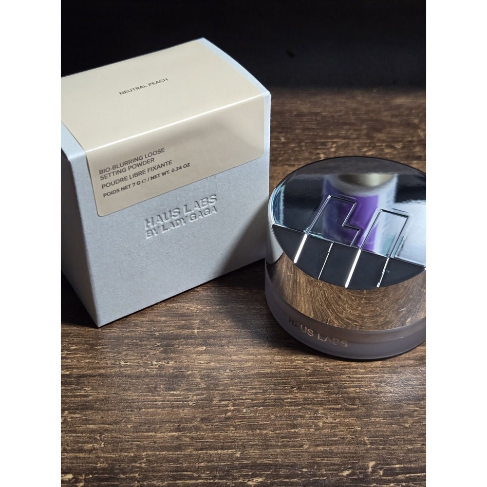 Haus Labs By Lady Gaga Bio- Blurring Loose Setting Powder - Neutral Peach NIB